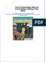 Introduction To Criminology Why Do They Do It 2nd Edition Schram Test Bank All Chapters