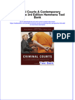 Criminal Courts A Contemporary Perspective 3rd Edition Hemmens Test Bank All Chapters