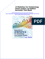 Essentials of Statistics For Criminology and Criminal Justice 1st Edition Paternoster Test Bank All Chapters