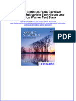 Full Download Applied Statistics From Bivariate Through Multivariate Techniques 2nd Edition Warner Test Bank All Chapter 2024 PDF