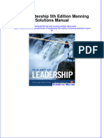 Full Download Art of Leadership 5th Edition Manning Solutions Manual All Chapter 2024 PDF