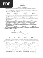 Class Xi Motion in A Straight Line