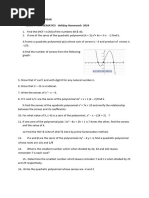 Holiday Homework 2024-25 CLASS X MATHS