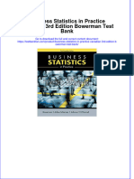 Business Statistics in Practice Canadian 3rd Edition Bowerman Test Bank All Chapters