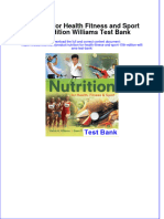 Full Download Nutrition For Health Fitness and Sport 10th Edition Williams Test Bank All Chapter 2024 PDF