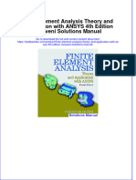 Full Download Finite Element Analysis Theory and Application With ANSYS 4th Edition Moaveni Solutions Manual All Chapter 2024 PDF