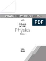 ICSE Physics 7 Worksheets