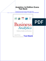 Full Download Business Analytics 1st Edition Evans Test Bank All Chapter 2024 PDF