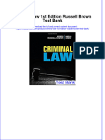 Criminal Law 1st Edition Russell Brown Test Bank All Chapters