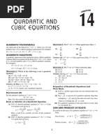 Quadratic and Cubic Equations