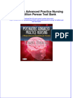 Psychiatric Advanced Practice Nursing 1st Edition Perese Test Bank All Chapters