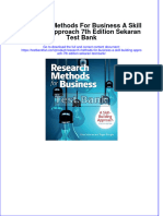 Research Methods For Business A Skill Building Approach 7th Edition Sekaran Test Bank All Chapters