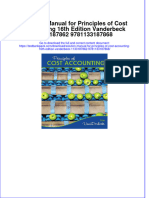 The Download Solution Manual For Principles of Cost Accounting 16th Edition Vanderbeck 1133187862 9781133187868 Full Chapter New 2024