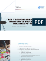 Rol y Responsabilidades Del Ingeniero de Procesos en La Industria Petrolera Unidad 5