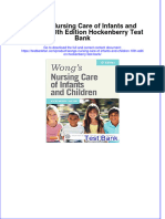 Wongs Nursing Care of Infants and Children 10th Edition Hockenberry Test Bank All Chapters