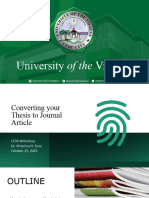 Thesis Conversion To Journal Article