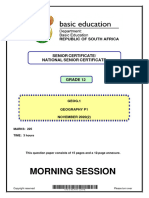 Morning Session: Senior Certificate/ National Senior Certificate