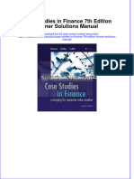 Case Studies in Finance 7th Edition Bruner Solutions Manual All Chapters