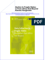 Data Collection in Fragile States: Innovations From Africa and Beyond Johannes Hoogeveen Full Chapter Instant Download