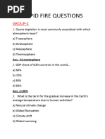 Rapid Fire Questions