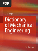 Dictionary of Mechanical Engineering by D. K. Singh