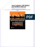 Full Download Contemporary Logistics 12th Edition Murphy Solutions Manual All Chapter 2024 PDF