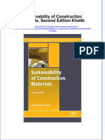 Full Download Sustainability of Construction Materials, Second Edition Khatib File PDF All Chapter On 2024