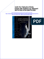 The Download Test Bank For Calculus Early Transcendentals 8th Edition by Stewart ISBN 1285741552 9781285741550 Full Chapter New 2024