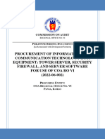 Procurement of Information and Communication Technology ICT Equipment Tower Server Security Firewall and Server Software For Use of COA RO VI 2022-06-002