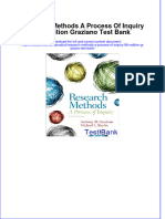 Research Methods A Process of Inquiry 8th Edition Graziano Test Bank All Chapters