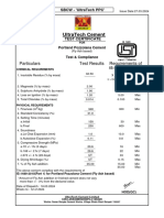 Ultratech Cement: Particulars Test Results Requirements of