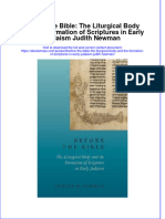 Full Download Before The Bible: The Liturgical Body and The Formation of Scriptures in Early Judaism Judith Newman File PDF All Chapter On 2024