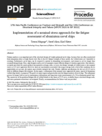 Implementation of A Nominal Stress Approach For The Fatigue Assessment of Aluminium Naval Ships