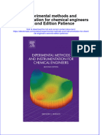 Full Download Experimental Methods and Instrumentation For Chemical Engineers Second Edition Patience File PDF All Chapter On 2024