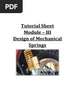 Tutorial Sheet MODULE III