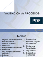 Capacitacion - Validacion de Procesos