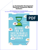 Before The Un Sustainable Development Goals: A Historical Companion Martin Gutmann Full Chapter Instant Download