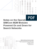 Notes On The Operation of SIMCom M2M Modules Powered On and Down For Search Networks - V1.00