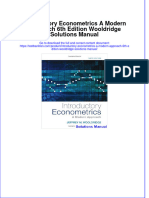 Full Download Introductory Econometrics A Modern Approach 6th Edition Wooldridge Solutions Manual All Chapter 2024 PDF