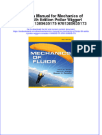 The Download Solution Manual For Mechanics of Fluids 5th Edition Potter Wiggert Ramadan 1305635175 9781305635173 Full Chapter New 2024