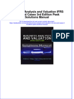 Business Analysis and Valuation IFRS Text and Cases 3rd Edition Peek Solutions Manual All Chapters