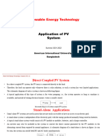 RE Lecture 5 On PV Application