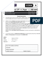 JEE Advance FT - 2 (Paper - 1)