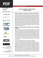 Electric Vehicles and Batteries - Charging Ahead