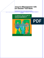 Human Resource Management 12th Edition Dessler Test Bank All Chapters