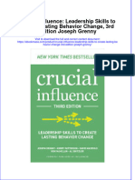 Crucial Influence: Leadership Skills To Create Lasting Behavior Change, 3rd Edition Joseph Grenny Full Chapter Instant Download