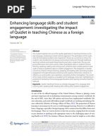 Enhancing Language Skills and Student Engagement: Investigating The Impact of Quizlet in Teaching Chinese As A Foreign Language