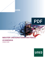 Máster Universitario en Física Avanzada