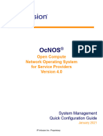 OcNOS System Management Quick Config