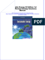 Full Download Sustainable Energy SI Edition 1st Edition Richard Dunlap Solutions Manual All Chapter 2024 PDF